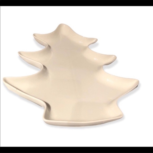 Christmas tree large serving dish ceramic - like new - Picture 3 of 5